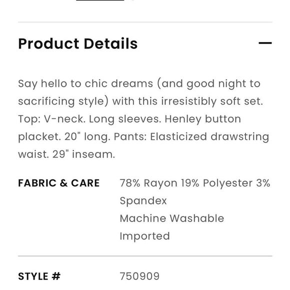 LOFT Heathered Pink Henley Soft Pajamas Set Med - Picture 7 of 8